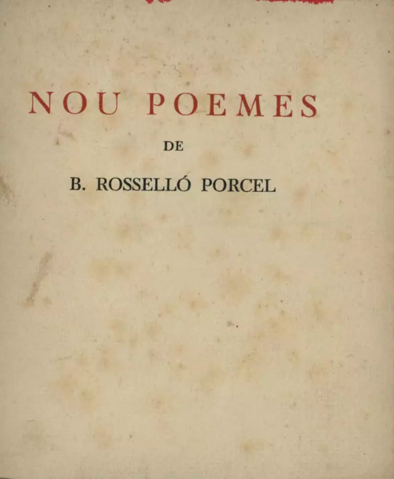 nou poemes bartomeu rossello porcel ateneu quadern de sonets mallorca jardí imitació del foc