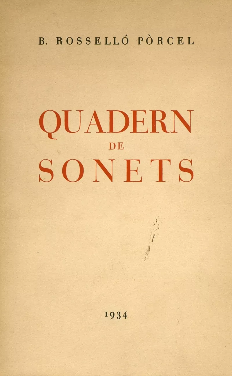 quadern de sonets bartomeu rossello porcel poesia català literatura leda inici campana poesia completa sonet
