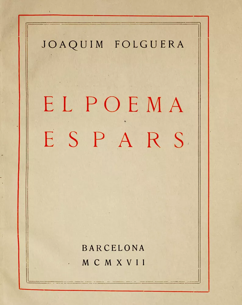 el poema espars joaquim folguera poemes noucentista recull català poesia