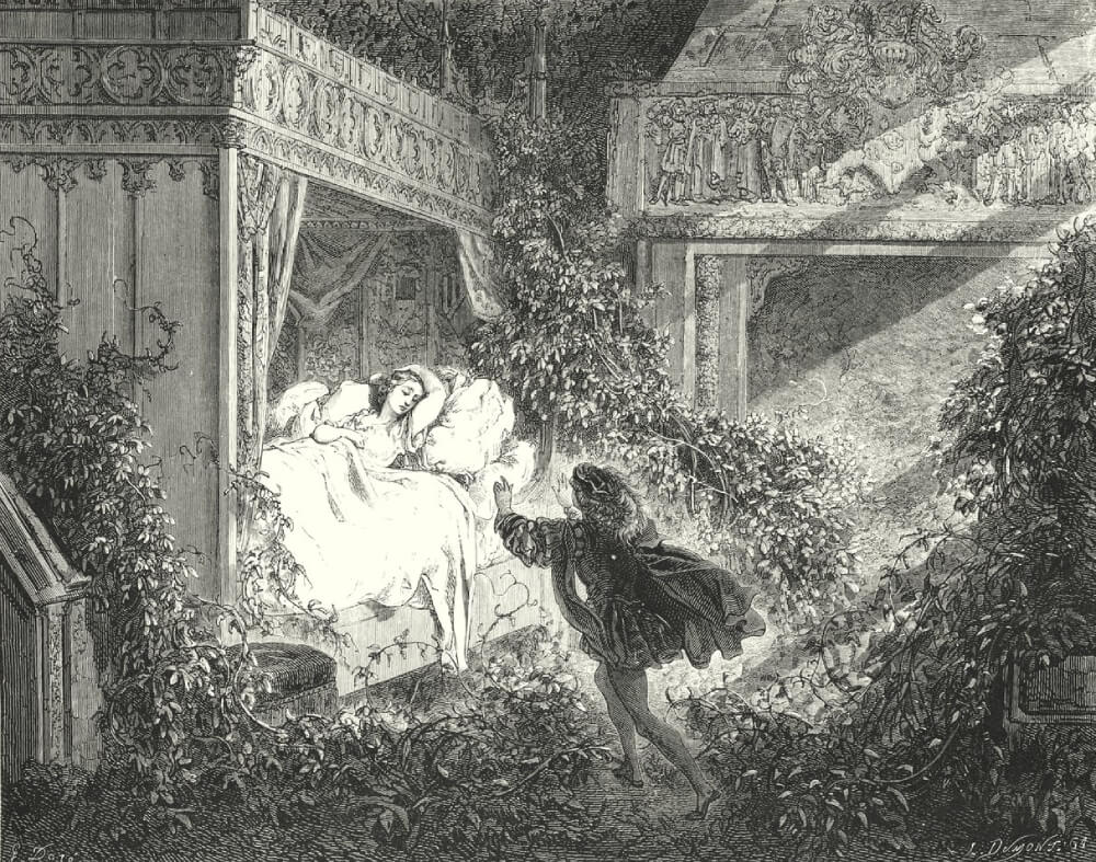 la bella dorment charles perrault conte infantil de fades princesa i príncep al bosc