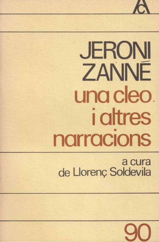 Una Cleo i altres contes, de Jeroni Zanné.